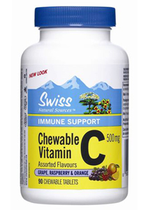 swiss natural chewable vitamin c 500mg
