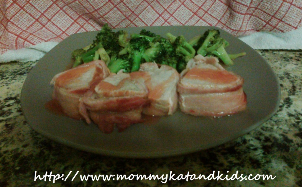 vh chinese new year bacon wrapped pork loin with bok choy