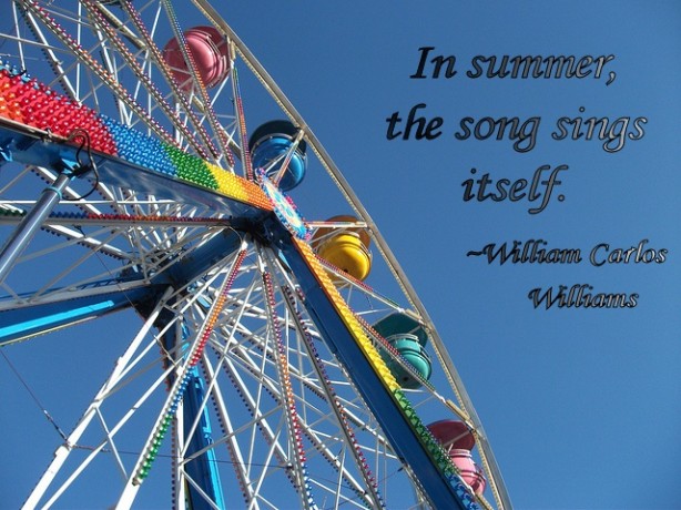 ferris wheel and quote about summer