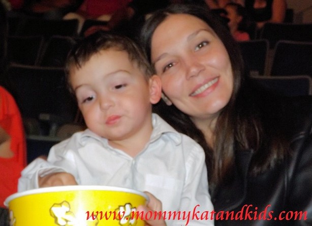 mom and boy at quidam show