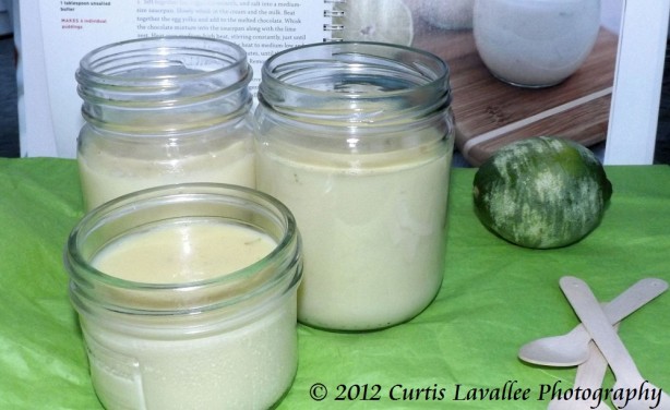 desserts in jars white chocolate-lime puddings