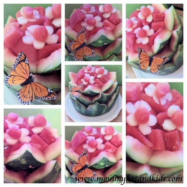 Watermelon Flower Collage