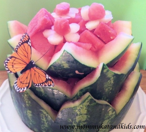 watermelon flower carving