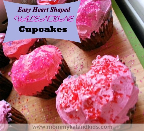 valentine heart shaped cupcackes