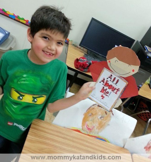 boy with heritage fair project