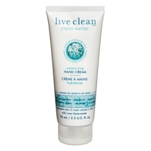 live clean fresh water hand cream