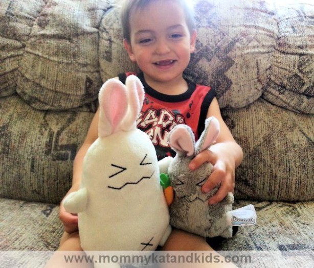 boy with never give up bunny bani-o