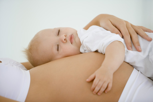 baby on pregnant woman's stomach