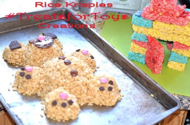 rice krispies treatsfortoys bear and lego