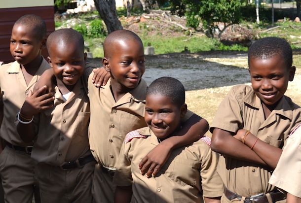 boys at St. Airy School negril jamaica