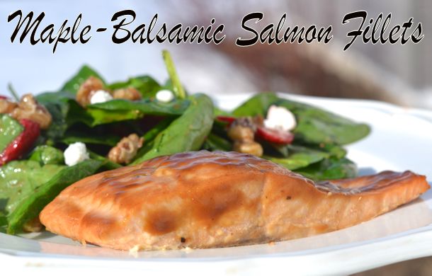 kraft maple-balsamic salmon fillets