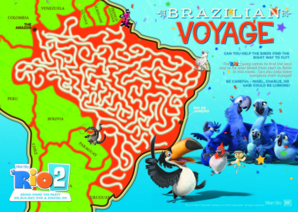 rio 2 brazillian voyage activity sheet