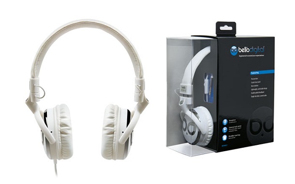 bello bdh-821 headphones white chrome