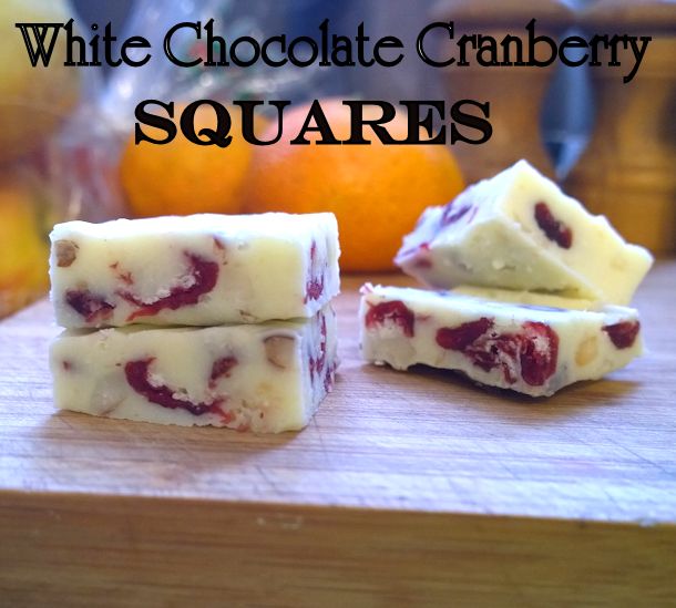 white chocolate cranberry squares