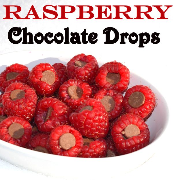 raspberry chocolate drops
