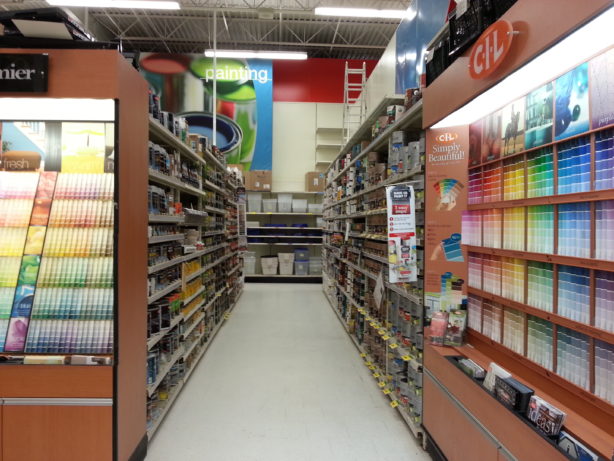 canadian tire paint section