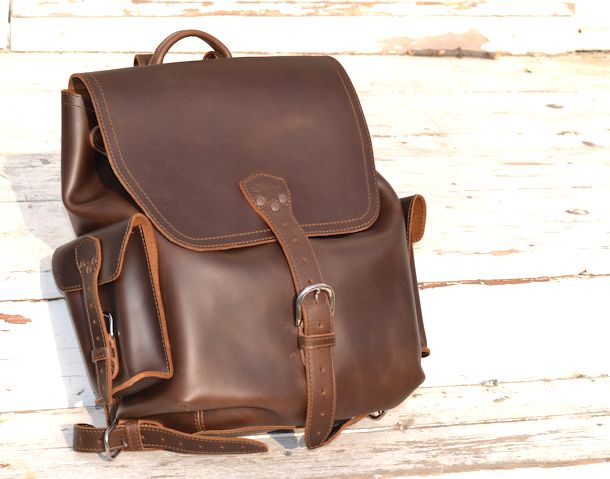 saddleback leather dark coffee brown backpack