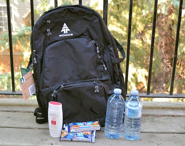woods hybrid backpack and supplies