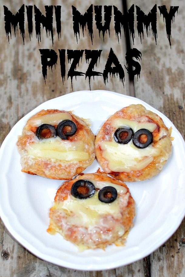 simple and delicious mini mummy pizzas