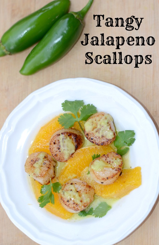 tangy jalapeno scallops with orange from Mommy Kat and Kids
