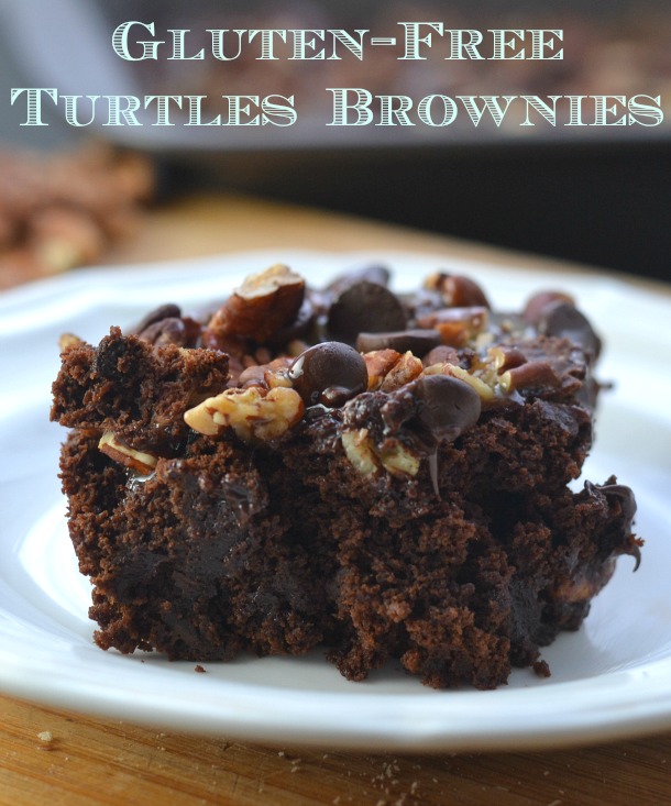 gluten-free turtles brownies