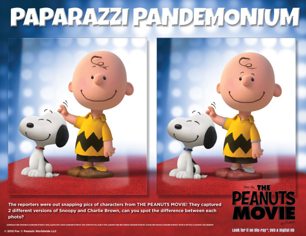peanuts printable activity sheet spot the difference