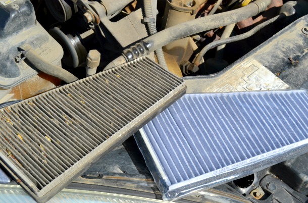 old vs new cabin air filter