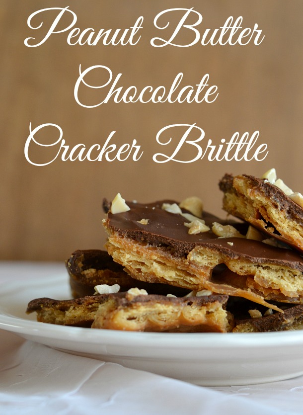 Super Easy Peanut Butter Chocolate Cracker Brittle Recipe