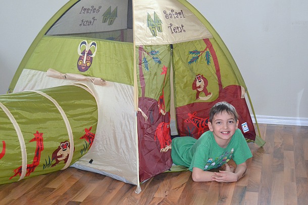 pacific play tent with boy