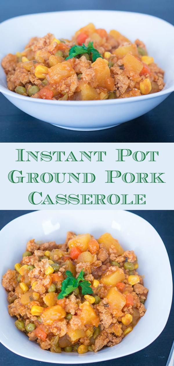 Easy Instant Pot Ground Pork Casserole