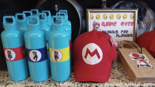 mario hats bottles bags