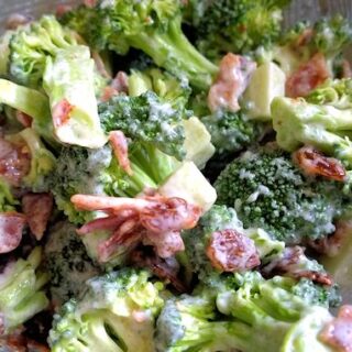 broccoli salad closeup