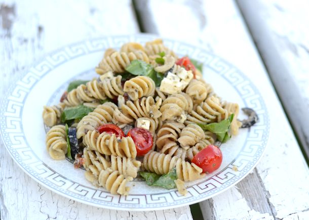 greek pesto pasta salad recipe