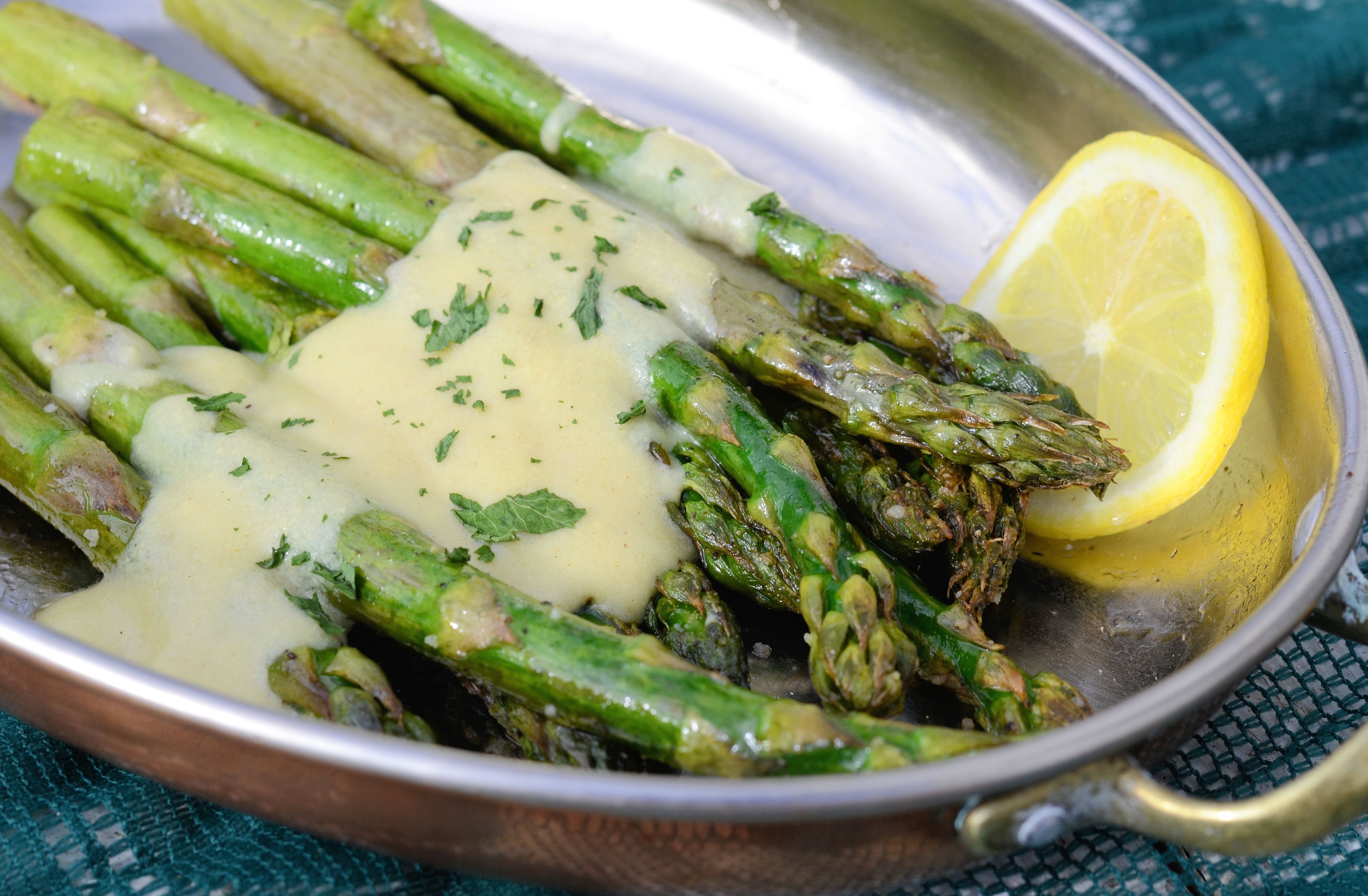 Roasted Asparagus with a Dairy-Free Dijon Asparagus Cream Sauce Recipe ...