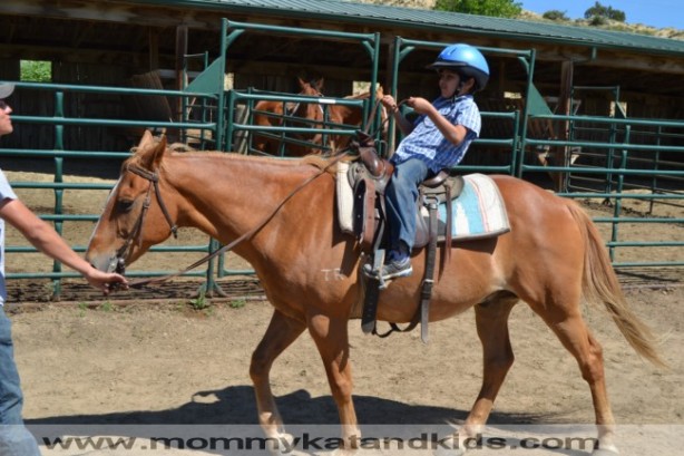 boy on horse medora riding stables