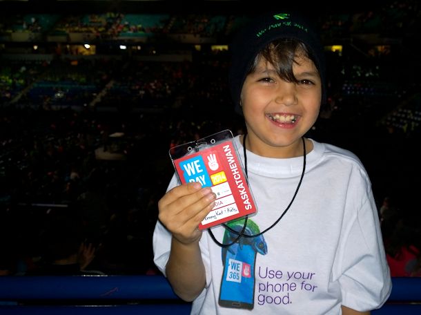 zack at we day press pass