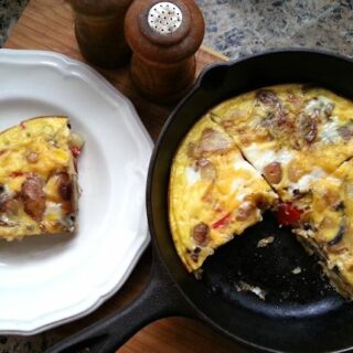 mushroom red pepper frittata