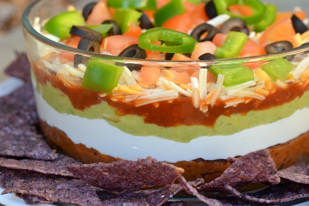 holiday layered mexican dip