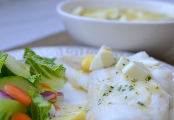 Cod with Butter Egg Sauce