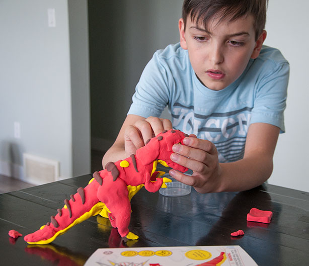 3D Clay Puzzle T-Rex Model Clay Kit for Kids Boys Girls l Build 3D Jigsaw Assembly Puzzles Allessimo WunderClay for Ages 5+ STEM and STEAM Learning