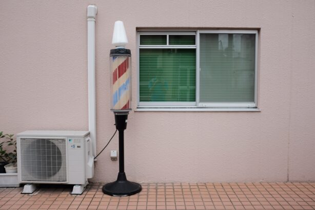 air conditioner outside house