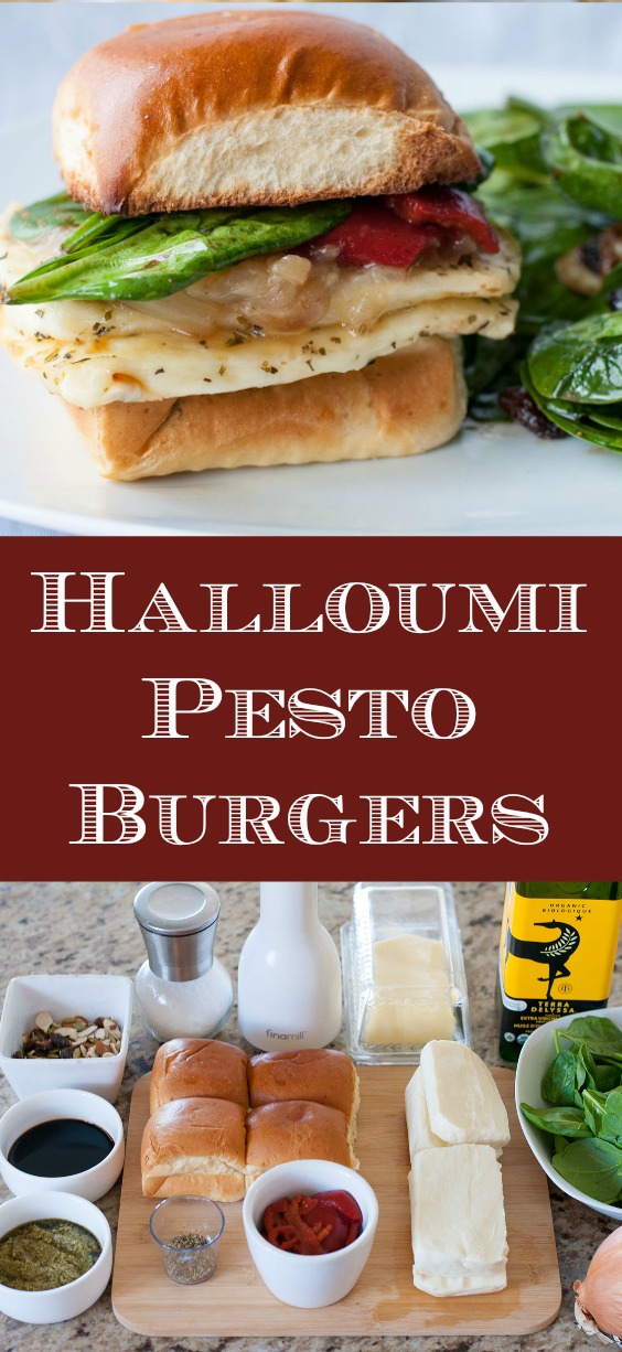 halloumi pesto burgers