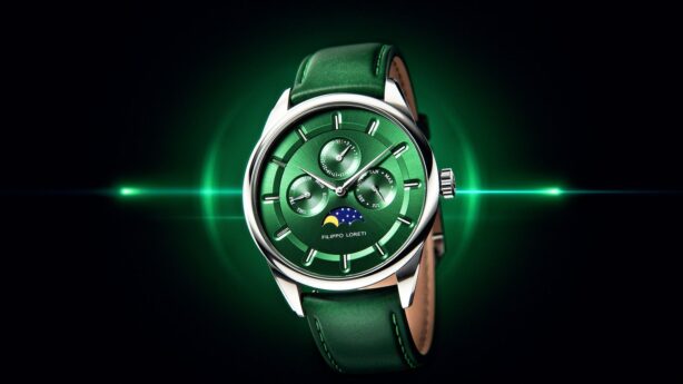 Venice Moonphase Emerald watch from FIlippo Loreti