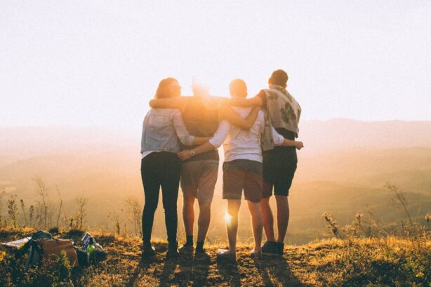 teenagers outdoors