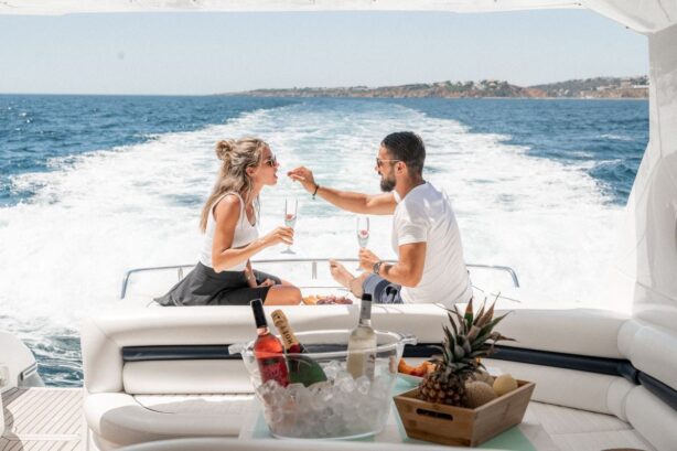 couple on a yacht