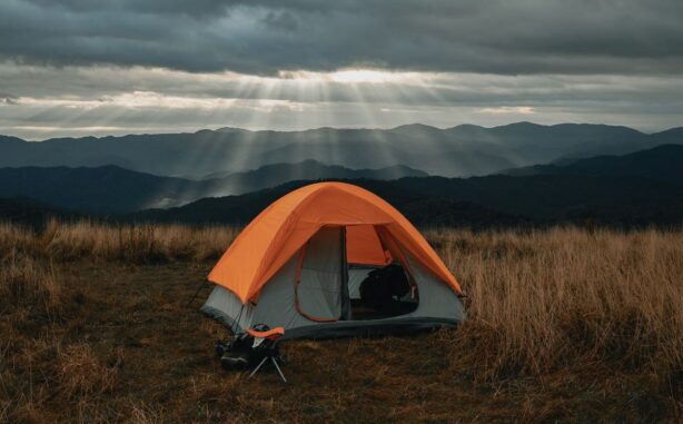 tent in a field