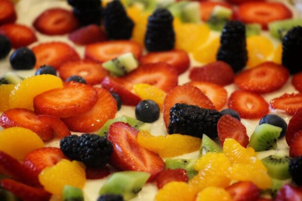 fruit pizza closeup