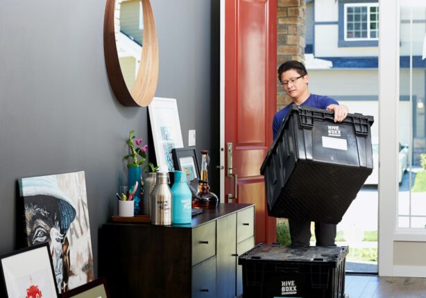 man moving into new home