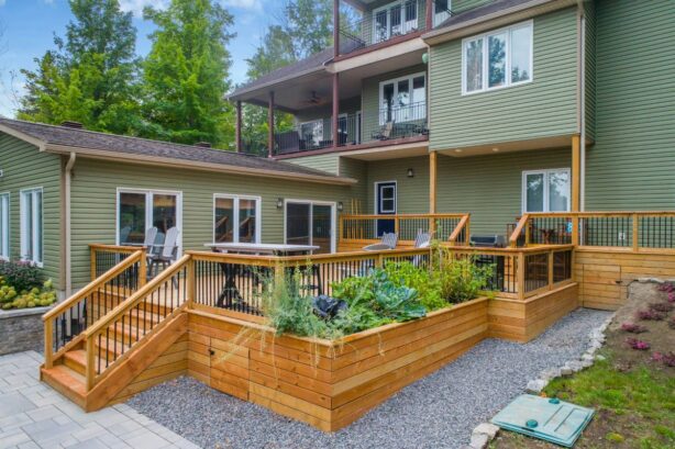 elaborate outdoor back deck