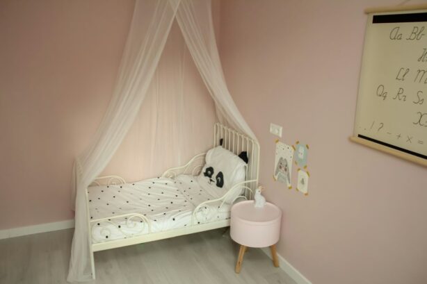 toddler bed in bedroom